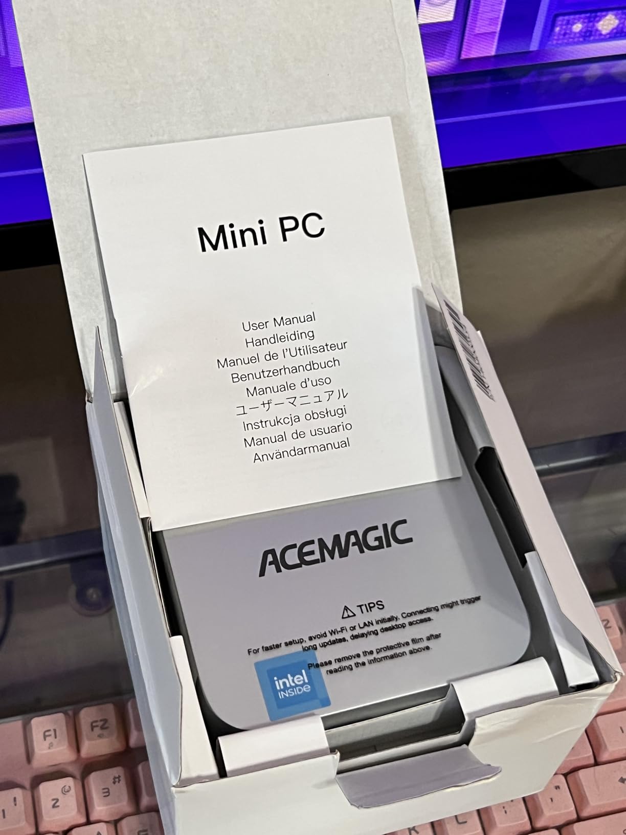 ACEMAGIC K1 Mini PC AMD Ryzen R2544 8GB DDR4 256GB SSD Windows 11 Pro Mini Computers (Turbo 3.7GHz), Win 11 Pro Radeon 4K Triple Display Desktop Computers 3.2USB-C Max 28W, VESA GbE/WiFi/BT Education/Business Office customer photo 1