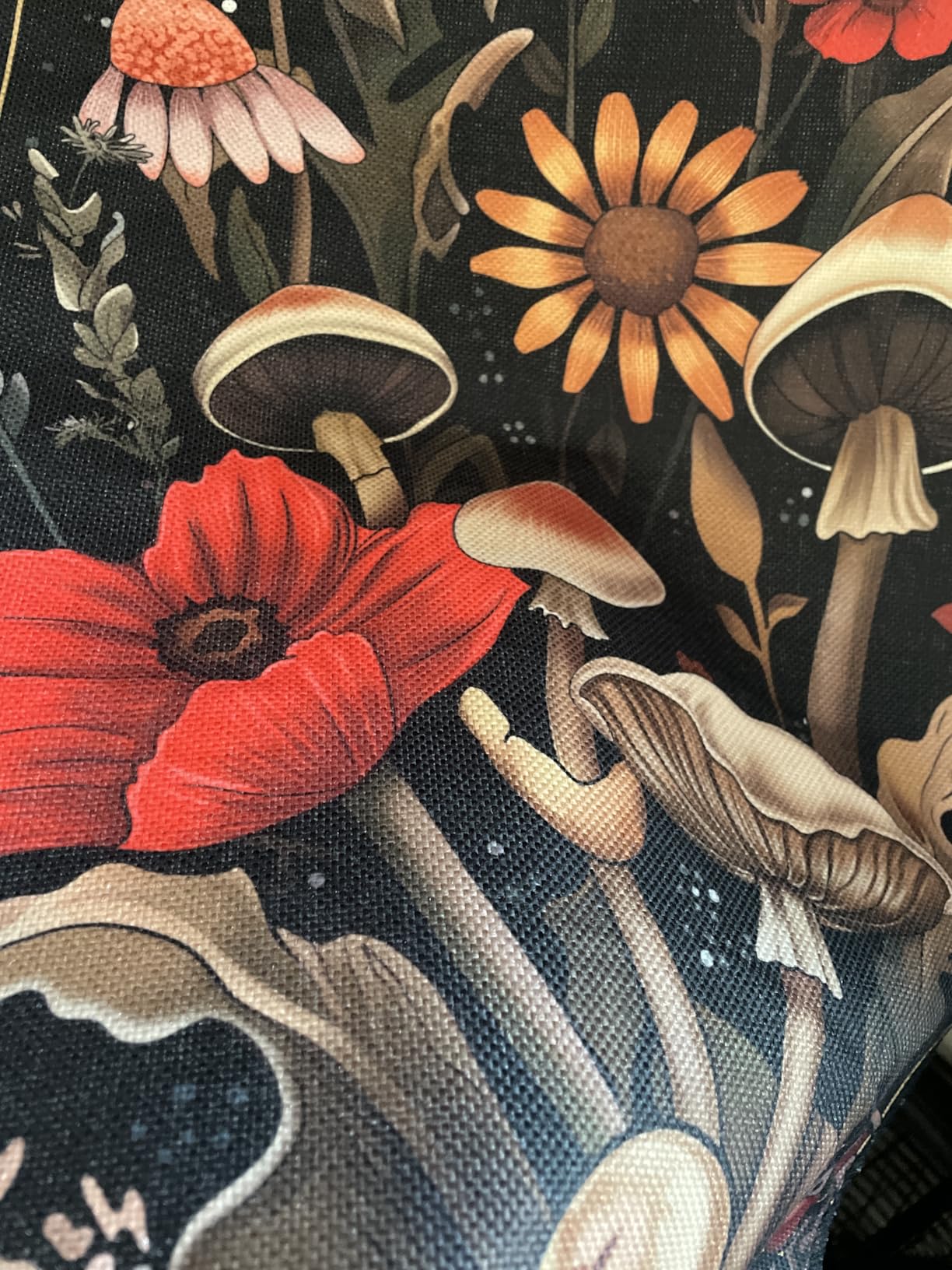 ARTCREATOR Pack of 2 Witchy Gothic Wall Bedroom Decor Moth Moon Tapestry Skull Mushroom Vertical Tapestries Retro Floral Flowers Tapestries for Bedroom Aesthetic Alt Room (12.8 x 51.2 inches) customer photo 2