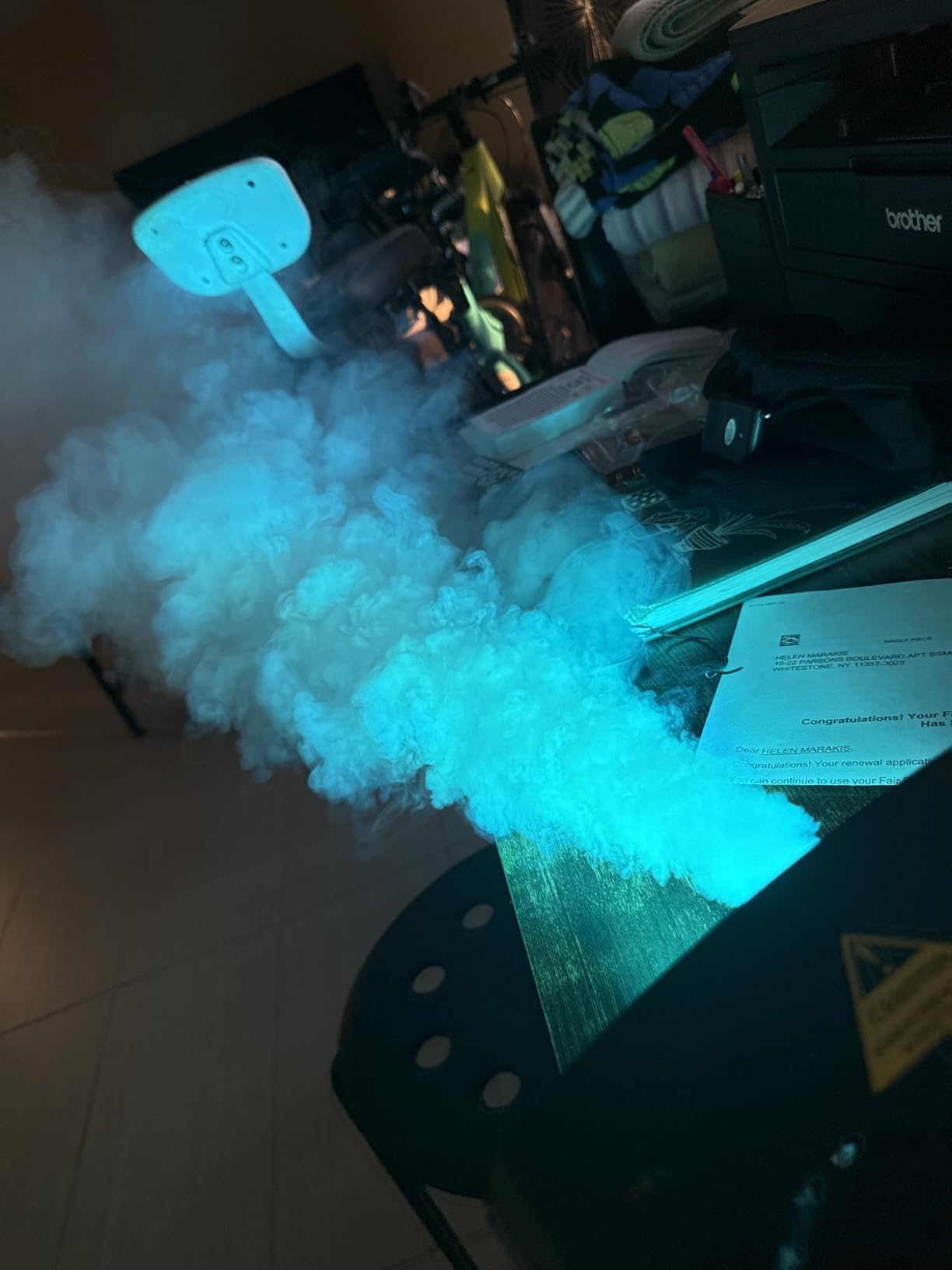 Fog Machine, Smoke Machine with Disco Ball Lights, 800W and 4500CFM with 13-Color LED Effects, Wired And Wireless Remote Controls, Ideal for Indoor, Outdoor, Halloween, Wedding, and Parties customer photo 2