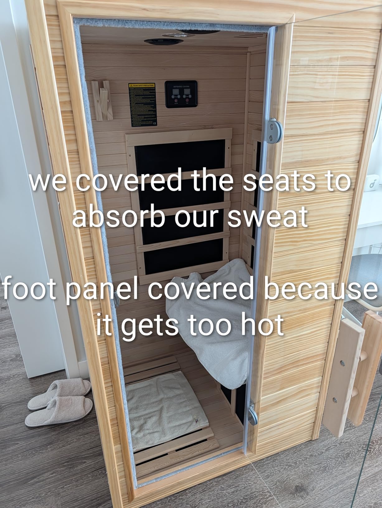 Far Infrared Sauna for 1 Person - 1050W with Bluetooth Speaker, Chromotherapy & Oxygen Ionizer, Indoor Home Sauna with Canadian Hemlock Wood, Relaxation for Home Gym Office - 27