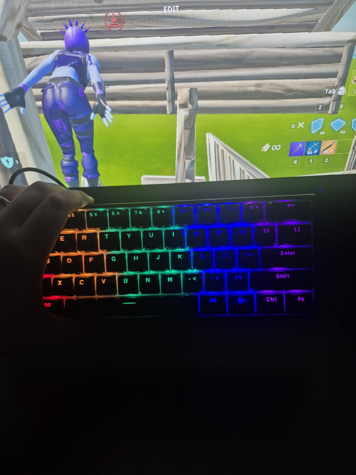Newmen GM611 Mechanical Keyboard, Rainbow LED Backlit Gaming Wired Keyboards Compact Mini 61 Keys Portable 60 Percent Mechanical Keyboard with Black Keycaps, for Windows Laptop PC Linear Red Switches customer photo 1