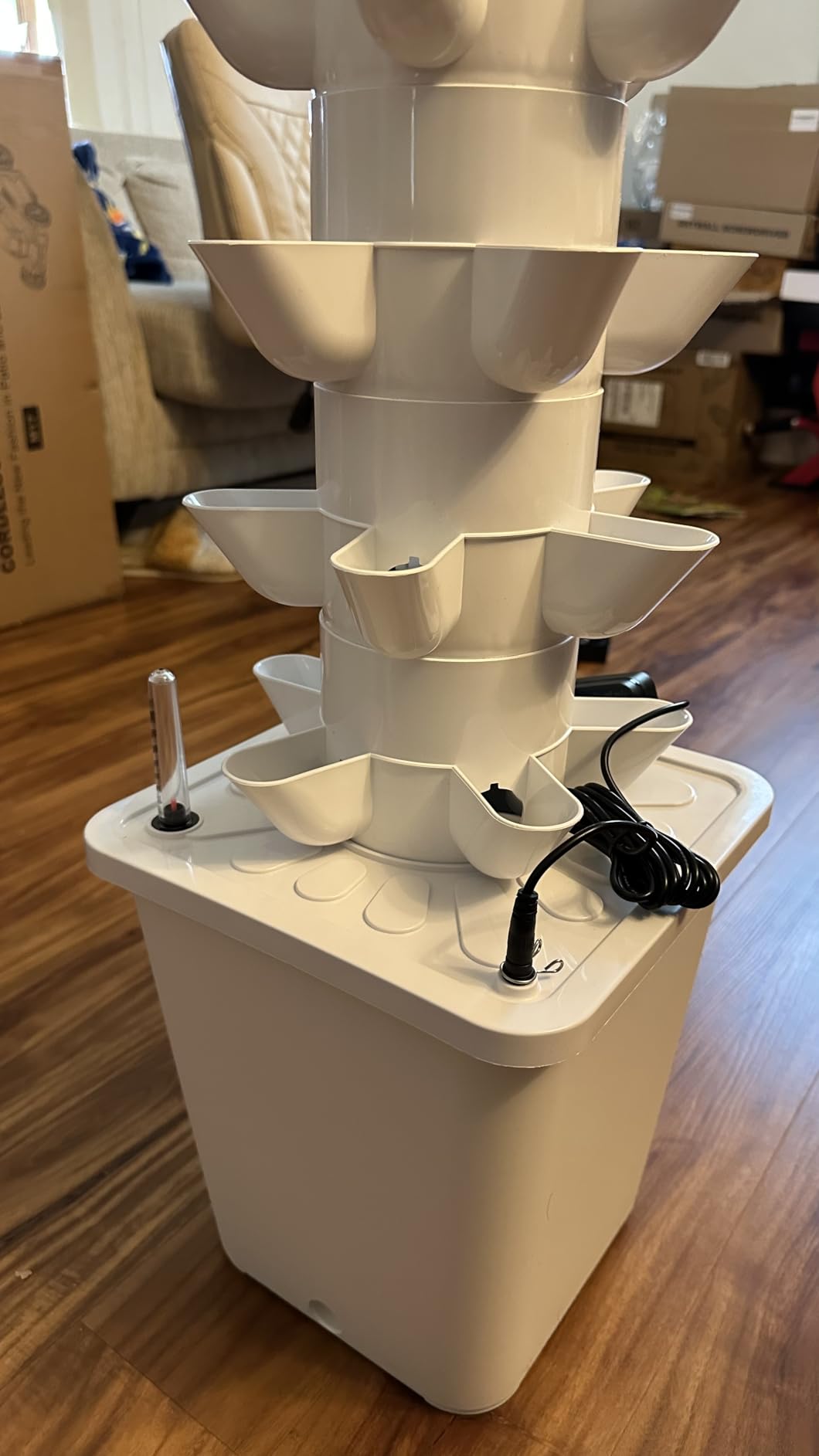 35-Pod Hydroponic Growing Tower for Indoor & Outdoor Gardening, 7-Layer Vertical Garden System with Smart Timer Watering, Beginner-Friendly Herb & Vegetable Planter customer photo 1