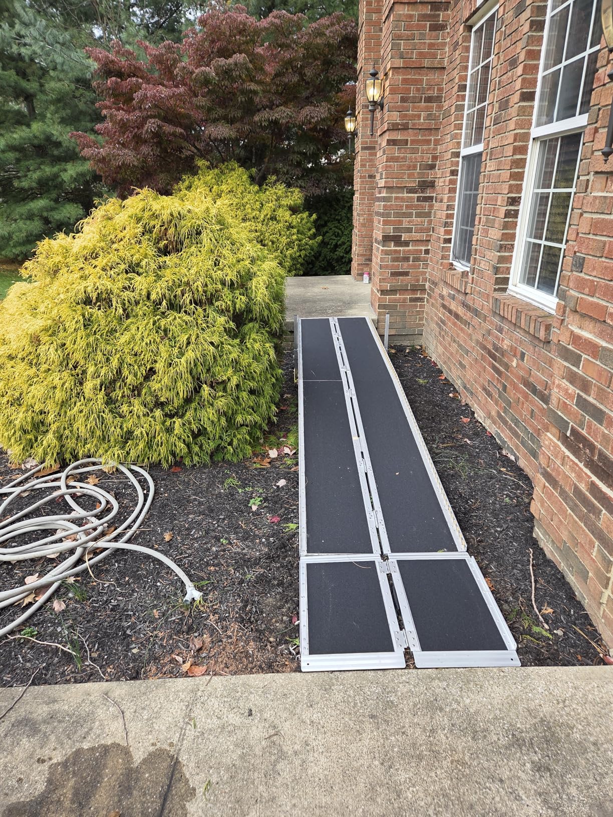 MAASTERS Wheelchair Ramp 12 Feet - Aluminum Long Portable Ramp - Loading Capacity 600 lbs - Portable 12 Foot Wheelchair Ramp with 2 Extra Support Leg customer photo 2