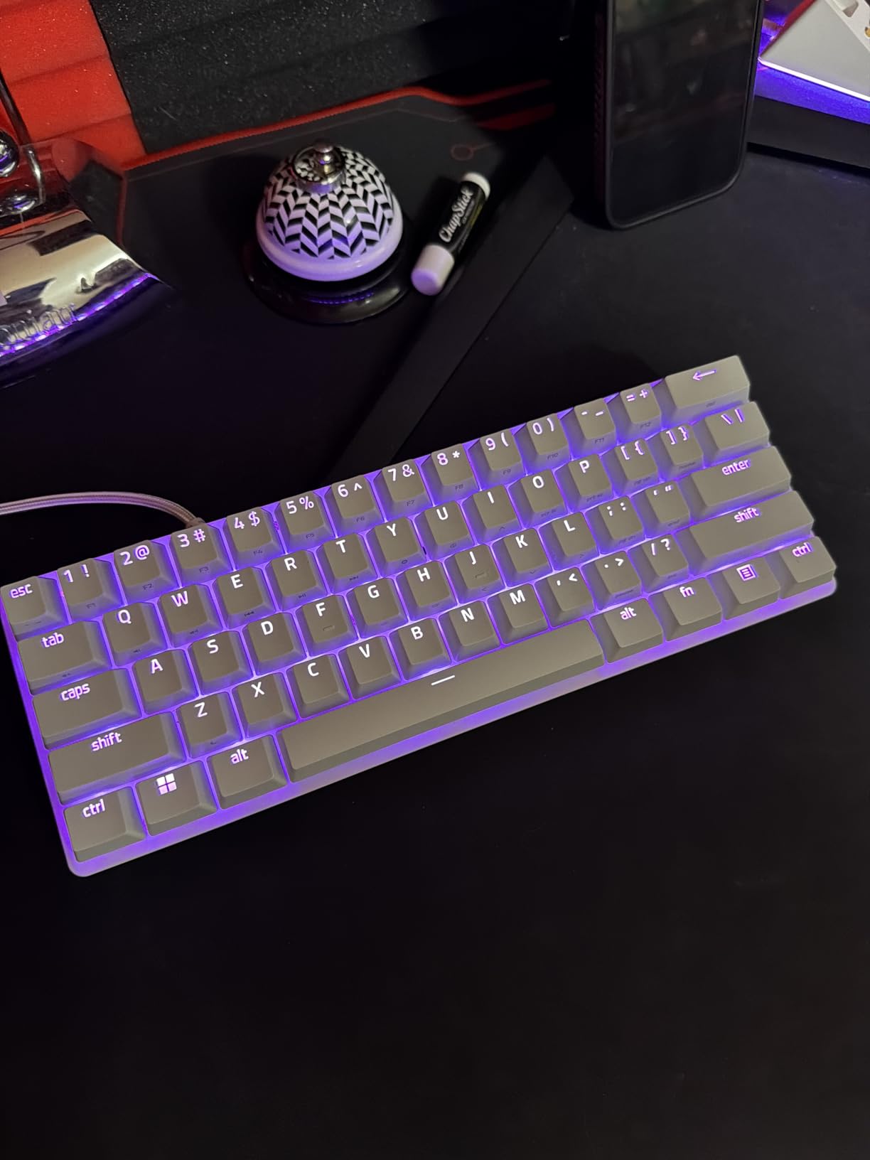 Razer Huntsman Mini 60% Gaming Keyboard: Linear Optical Switches - Aluminum Top Frame - Chroma RGB Lighting - PBT Keycaps - Onboard Memory - Snap Tap - Black customer photo 1