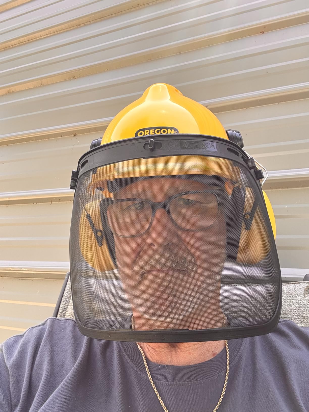 Oregon Chainsaw Safety Protective Helmet with Visor Combo Set, Yellow customer photo 1