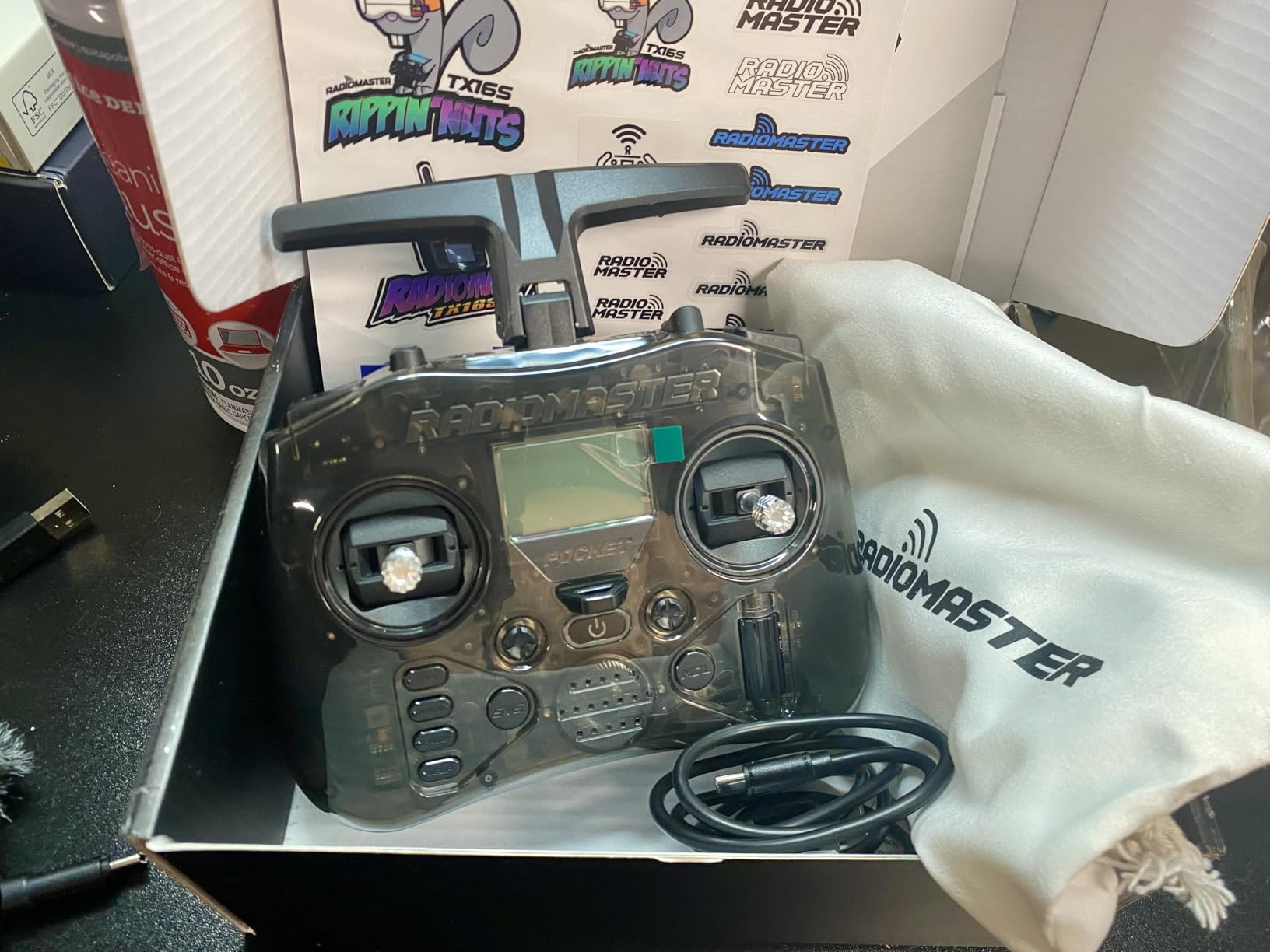 Radiomaster Pocket ELRS Remote Controller Portable Hall Gimbal EdgeTX Transmitter with LED Light for FPV Drone/RC Helicopter & Car Boats & Multirotor (Battery Not Included) customer photo 1
