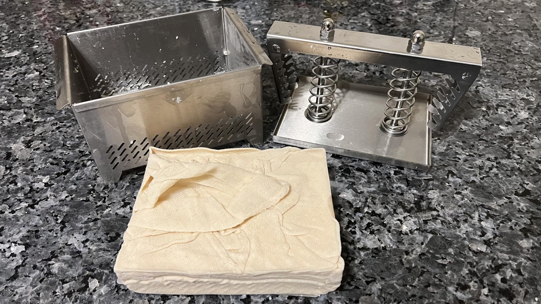 Tofu Press Stainless Steel Paneer Maker - Cheese Press for Homemade Tofu, Paneer, Easy to Use and Clean, Tofu Press Dishwasher Safe BPA Free Food Strainer customer photo 2