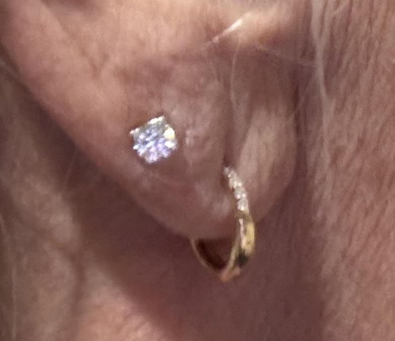 IGI Certified Lab Grown Diamond Stud Earrings 0.50 to 3 CTTW 14K Yellow or White Gold (F-G Color, VS2-SI1 Clarity) customer photo 1