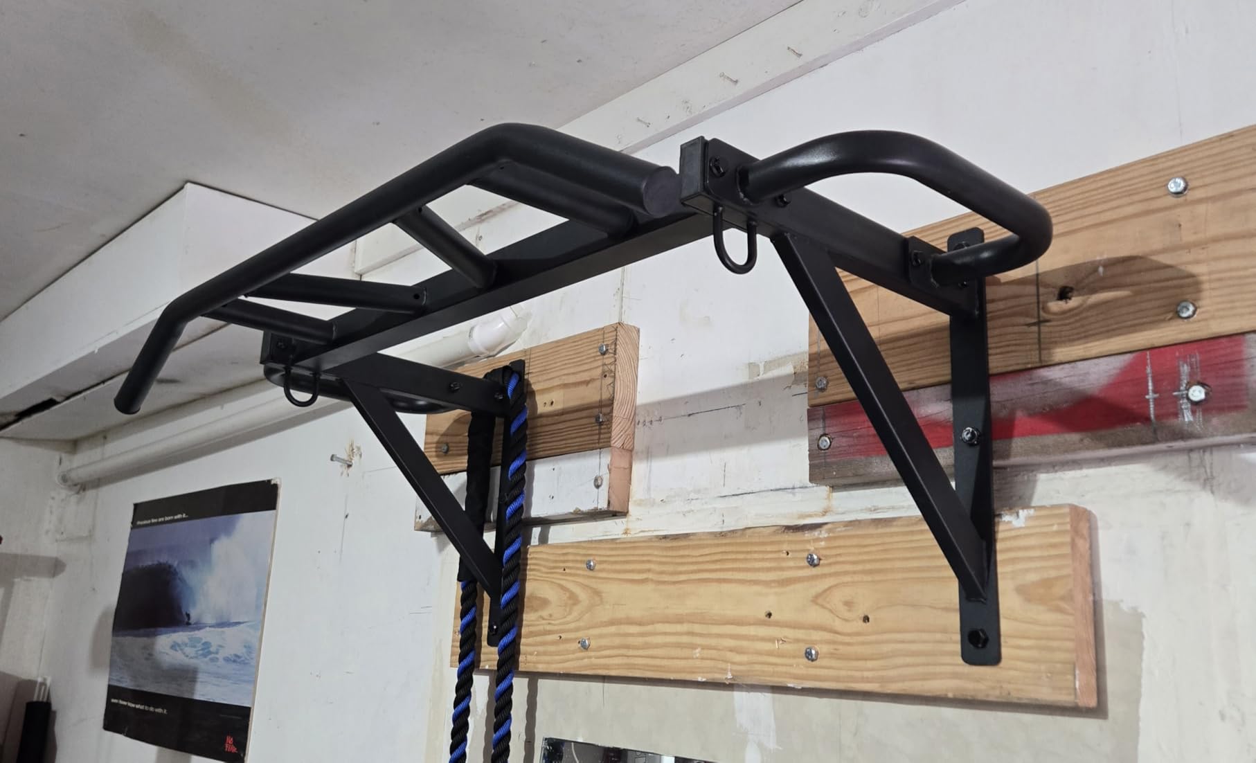 Jusgym Wall Mounted Pull Up Bar, 51