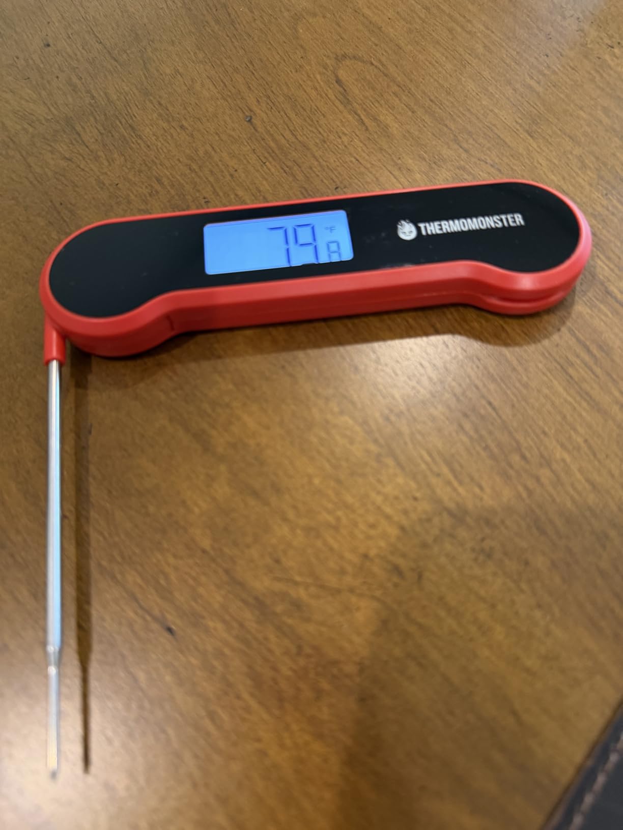0.5 Sec Instant Read Meat Thermometer Digital with ±0.5ℯ Precision, Food Thermometer for Cooking Kitchen Gadgets, Oven Grill Candy BBQ Essentials Accessories, Gifts for Him Dad Men Birthday, Red customer photo 2