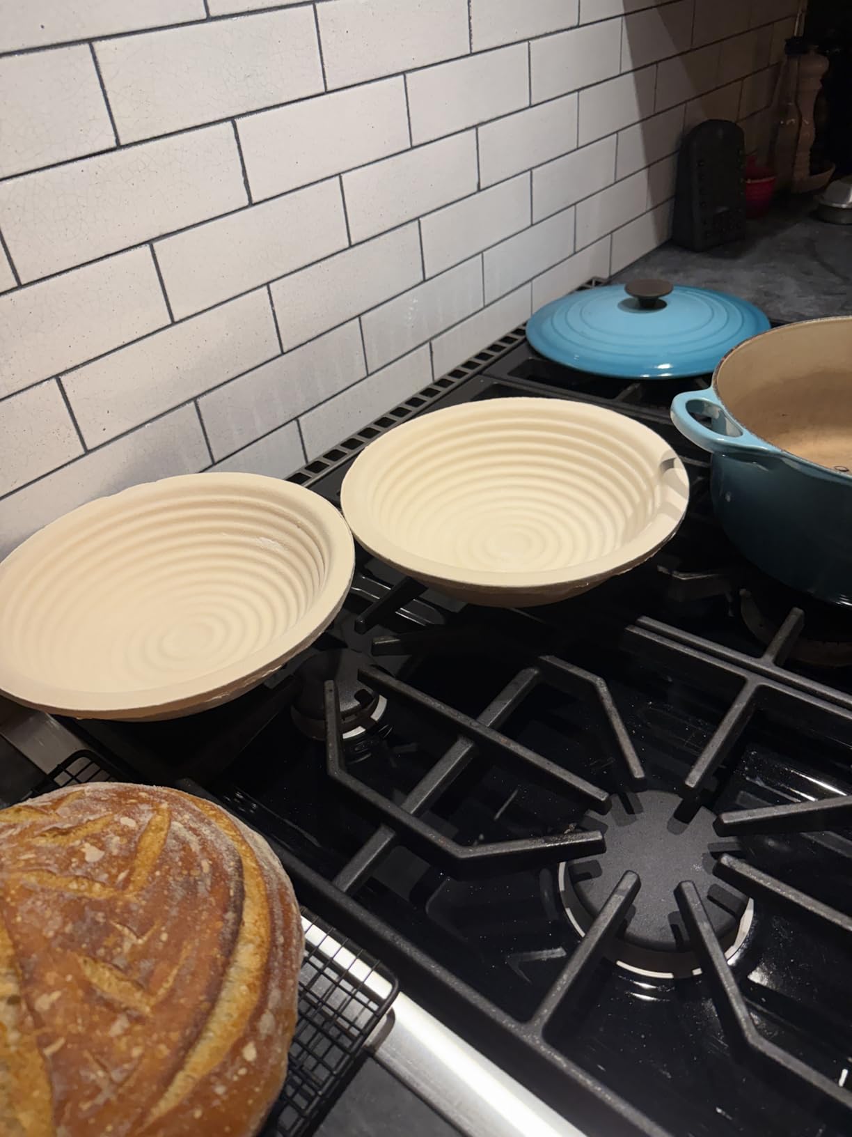 Wood Pulp Banneton Bread Proofing Baskets Set of 2, 9 Inch Round 2.2LB Sourdough Banneton Basket with Liner customer photo 1