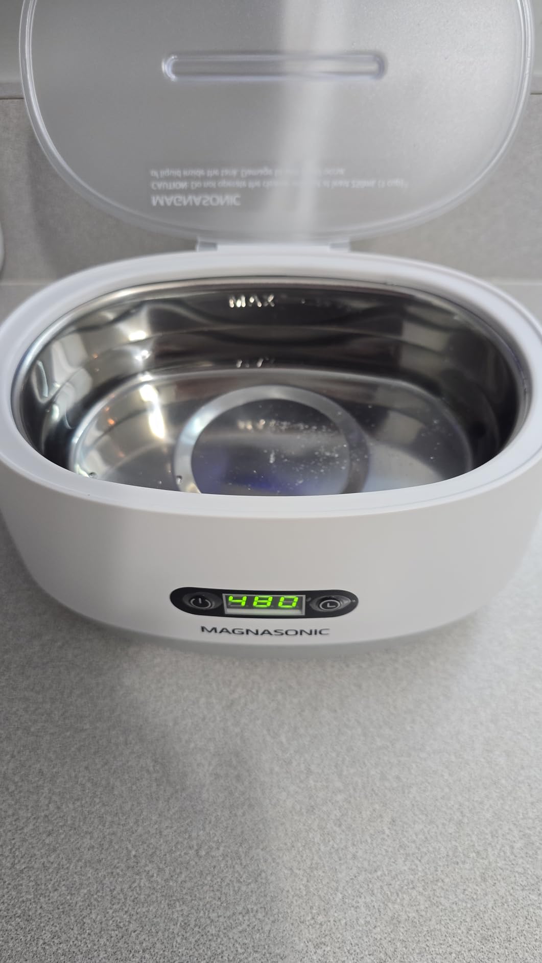 Magnasonic Ultrasonic Cleaner - 20oz Tank Ultrasonic Jewelry Cleaner & Ultrasonic Retainer Cleaner, Digital Timer, 5 Cleaning Modes for Glasses, Rings, Dentures, Tools, Aligners (UC22) customer photo 1