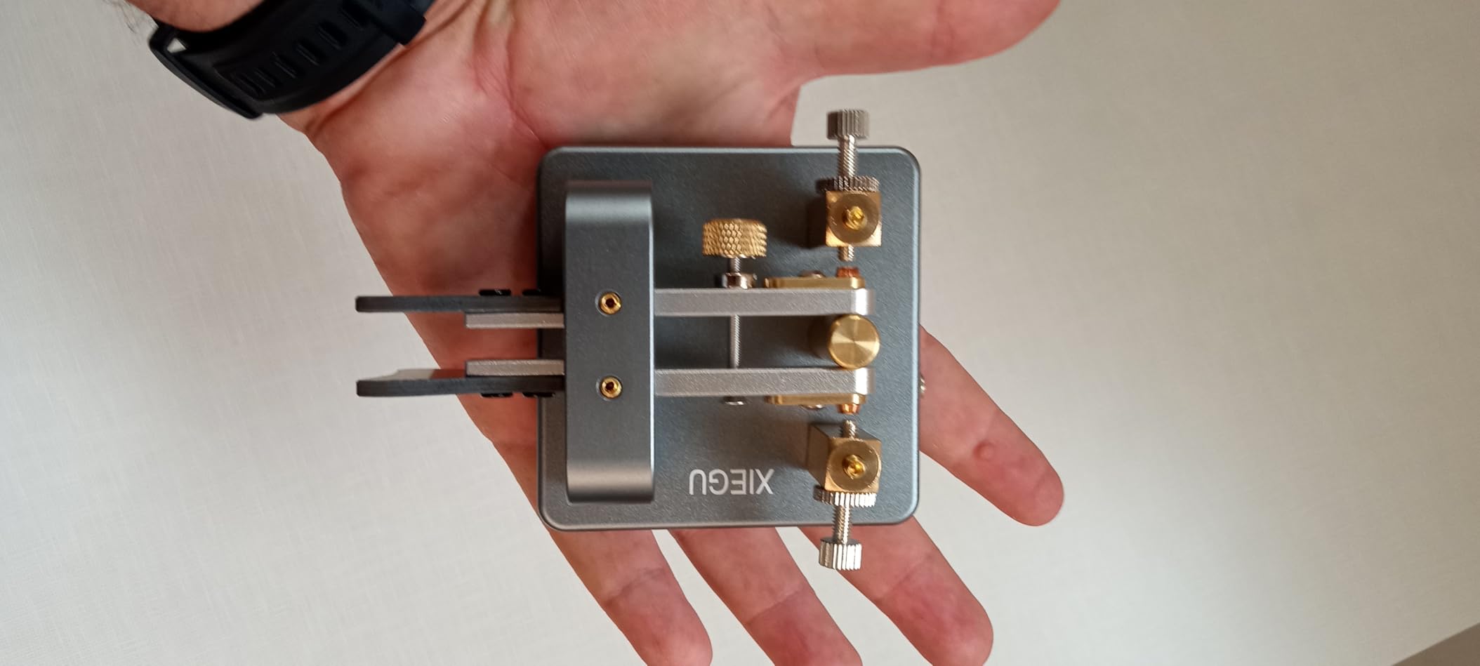 XIEGU VK-6 Iambic CW Morse Code Key, Dual Paddle Automatic Keyer Easy Tapping with CNC Aluminum Base, Silver-Plated Copper Contacts, 3.5mm Plug customer photo 1