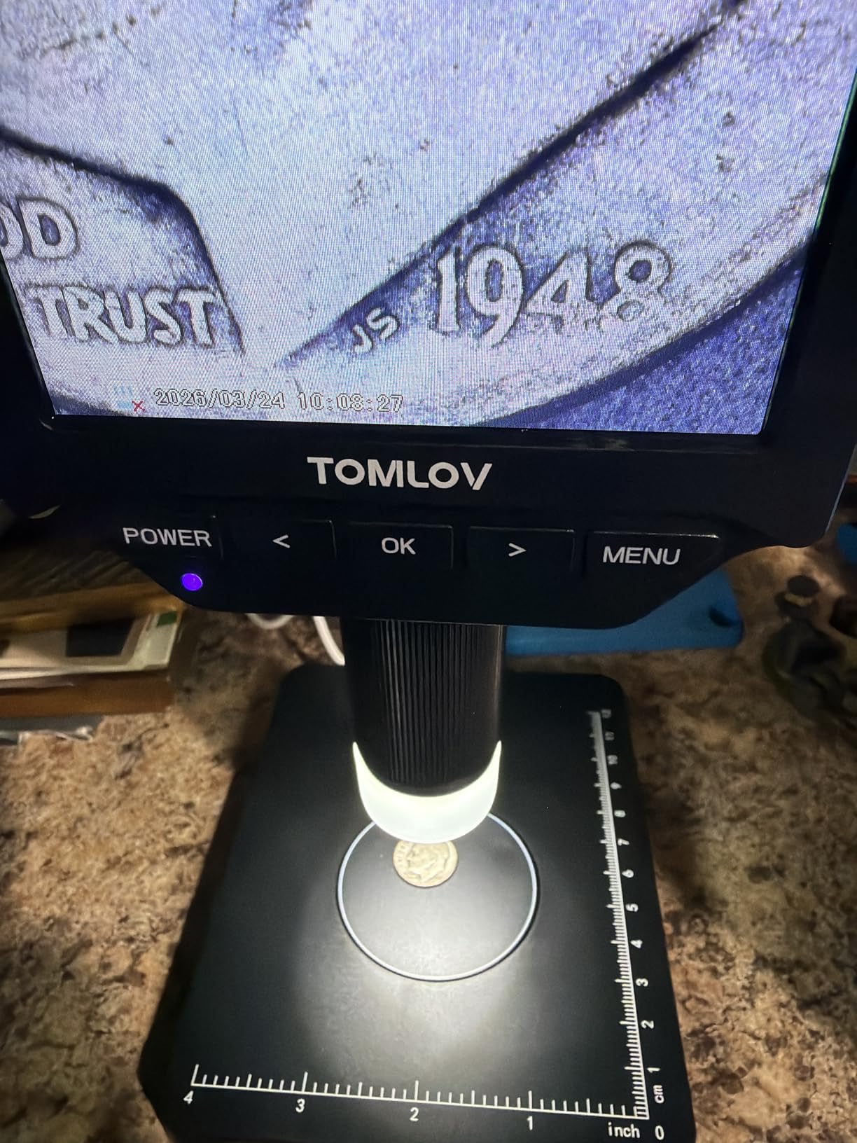 TOMLOV DM4W Microscope with Weighing Scale: 4.3