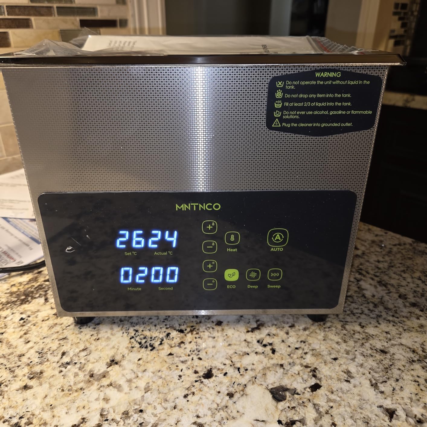 Ultrasonic Cleaner, One-Touch Cleaning, Heating, Deep Mode, ECO Energy-Saving Ultrasonic Cleaning Machine Excellent for Labs, Carburetor, Jewelry, Dentures, Automotive & Industrial Parts (10L) customer photo 1