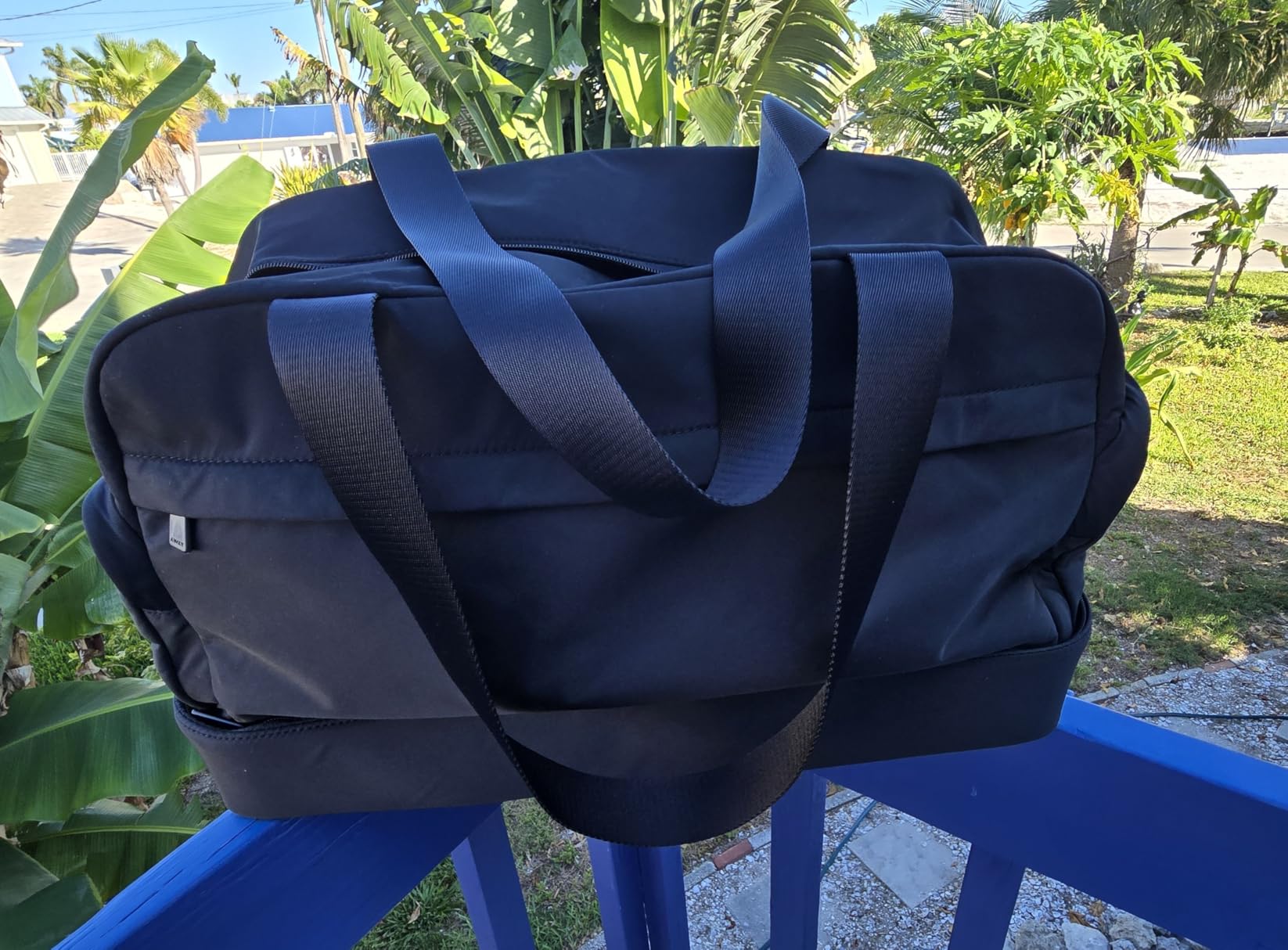 Away Featherlight Weekender Bag, 44L Carry On Travel Duffel with Laptop Sleeve and Shoe Compartment, Jet Black customer photo 1