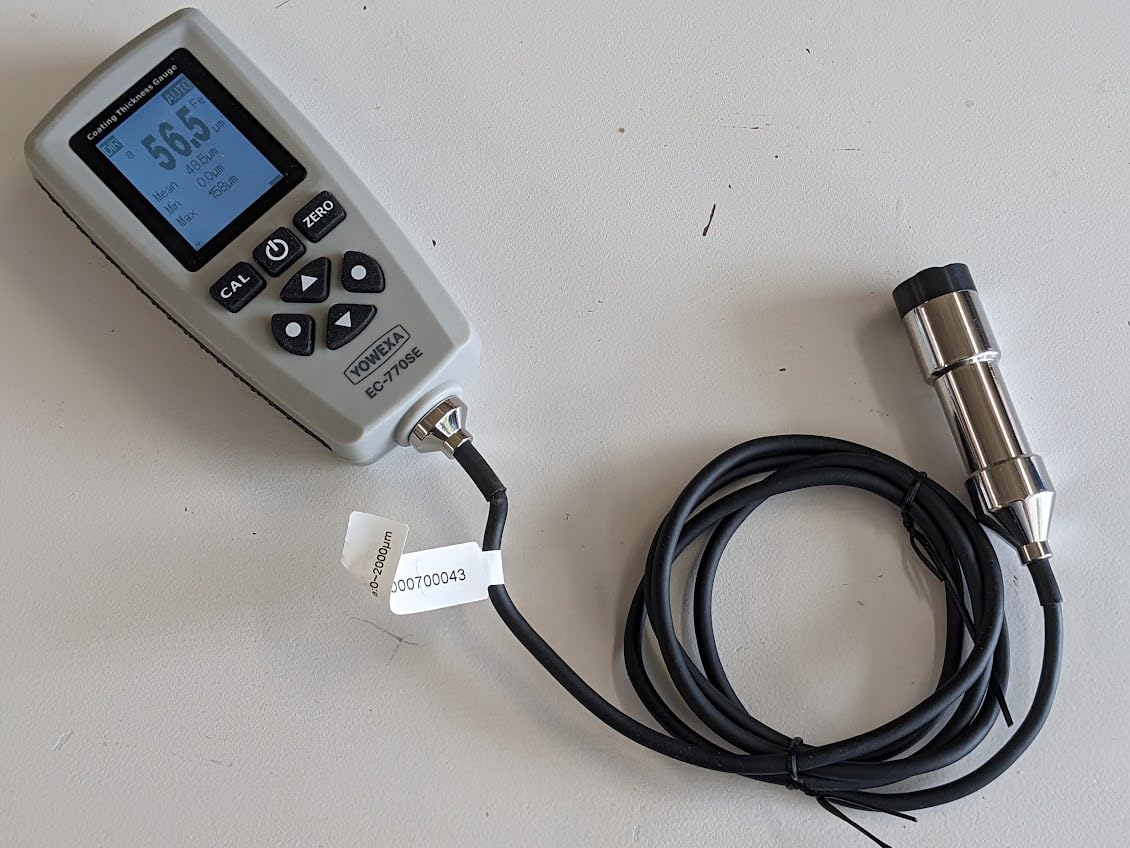 EC-770SE Professional Coating Thickness Gauge with External Probe, Digital Paint Thickness Meter, Auto-Detect Fe/NFe, 0-2000um Measuring Range, 2000 Reading Memory, USB Data Export customer photo 1