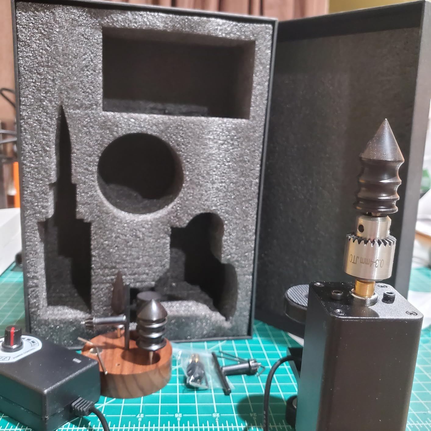 Leather Polishing Machine 2.0 Version, 4-in-1 Leather Burnishing Machine with Adjustable Speed (1500-6000 RPM), Black customer photo 1
