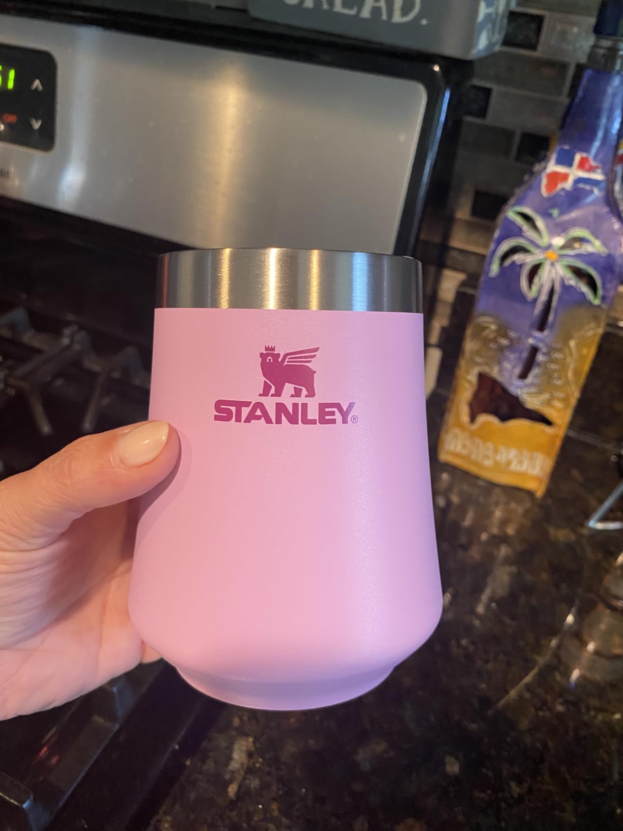 STANLEY Reserve Wine Tumbler | 11 oz Stainless Steel Travel Mug For Wine, Cocktails, Soda | Keeps Drinks Cold for Hours | BPA-Free | Rose Quartz Gloss customer photo 1