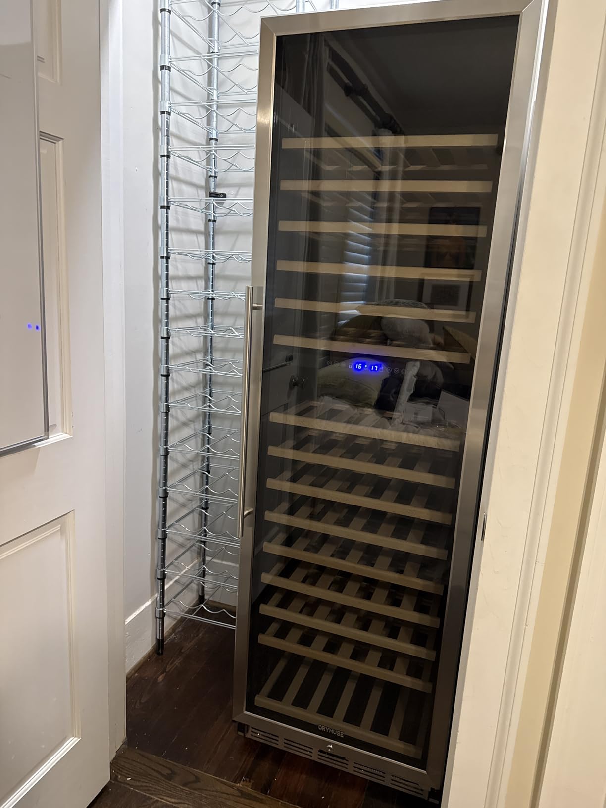 ORYMUSE 15 Inch Wine Cooler Under Counter, 30 Bottle Wine Fridge with Stainless Steel Glass Door, Built-In or Freestanding Wine Cellar with Removable Shelves and Digital Temperature Control customer photo 2