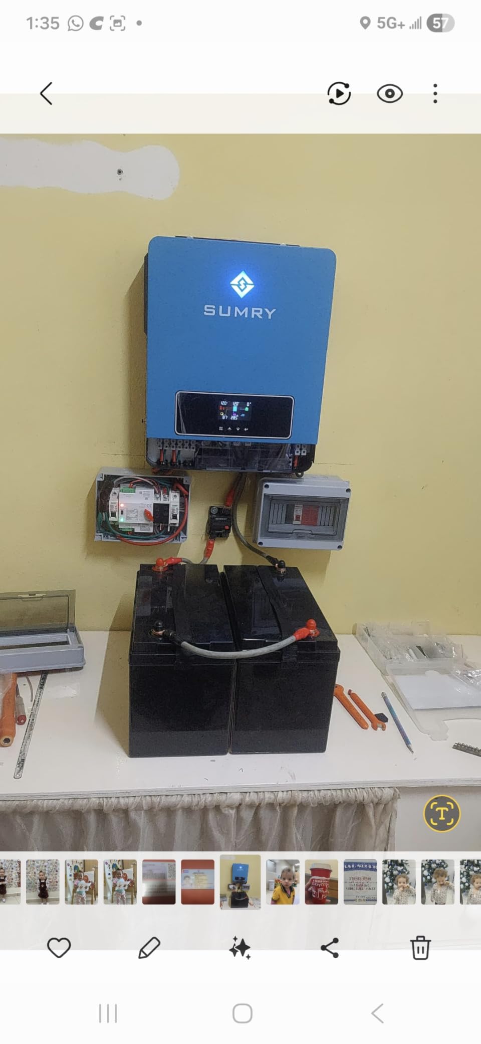 SUMRY Solar Inverter Charger, 3600W DC 24V to AC 110V Hybrid Voltage Converter with 120A MPPT Charge Controller, Pure Sine Wave Power for Battery-Less or AGM Lithium Battery Home Energy System customer photo 2