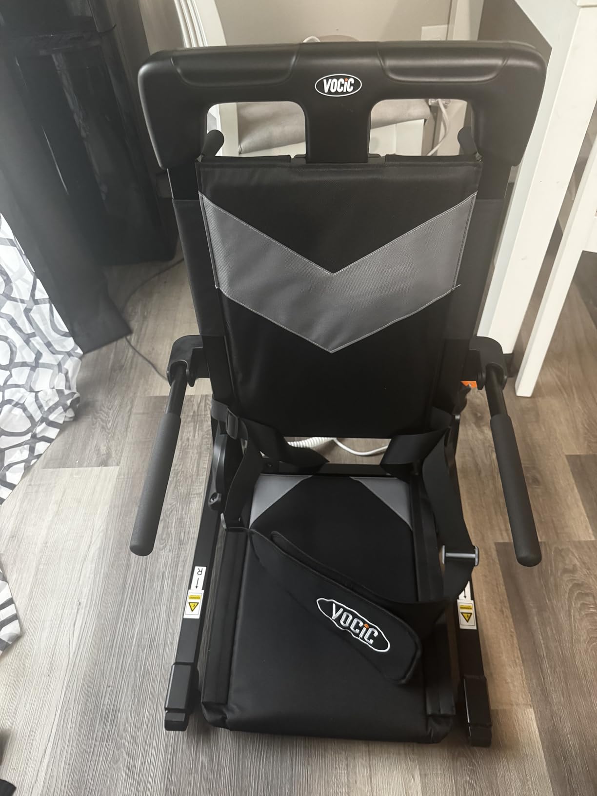 VOCIC Electric Chair Lift Get Up from Floor, Movable with 4 Wheels, Portable Rolling Chair Lift with T-Stabilized Base, Short-Distance Transport, Lift for Elderly from Floor, Supports 350 LBS, AX35 customer photo 1