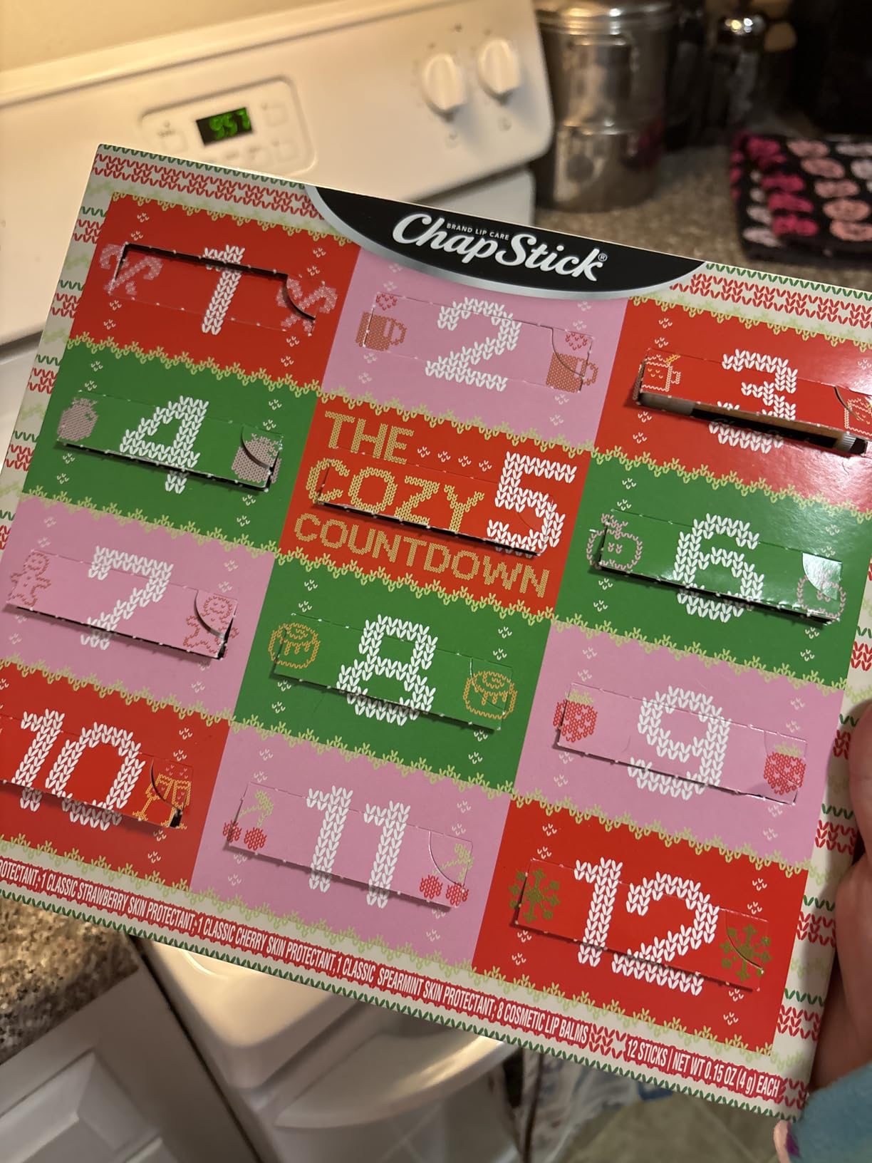 ChapStick Advent Calendar 2025 - Cozy Countdown to Christmas, Variety 12-Pack Lip Balm Gift Set, Holiday Gifts for Women, Men, Teens, Coworkers, Grandpa & Grandma, 0.15 Oz Each customer photo 1