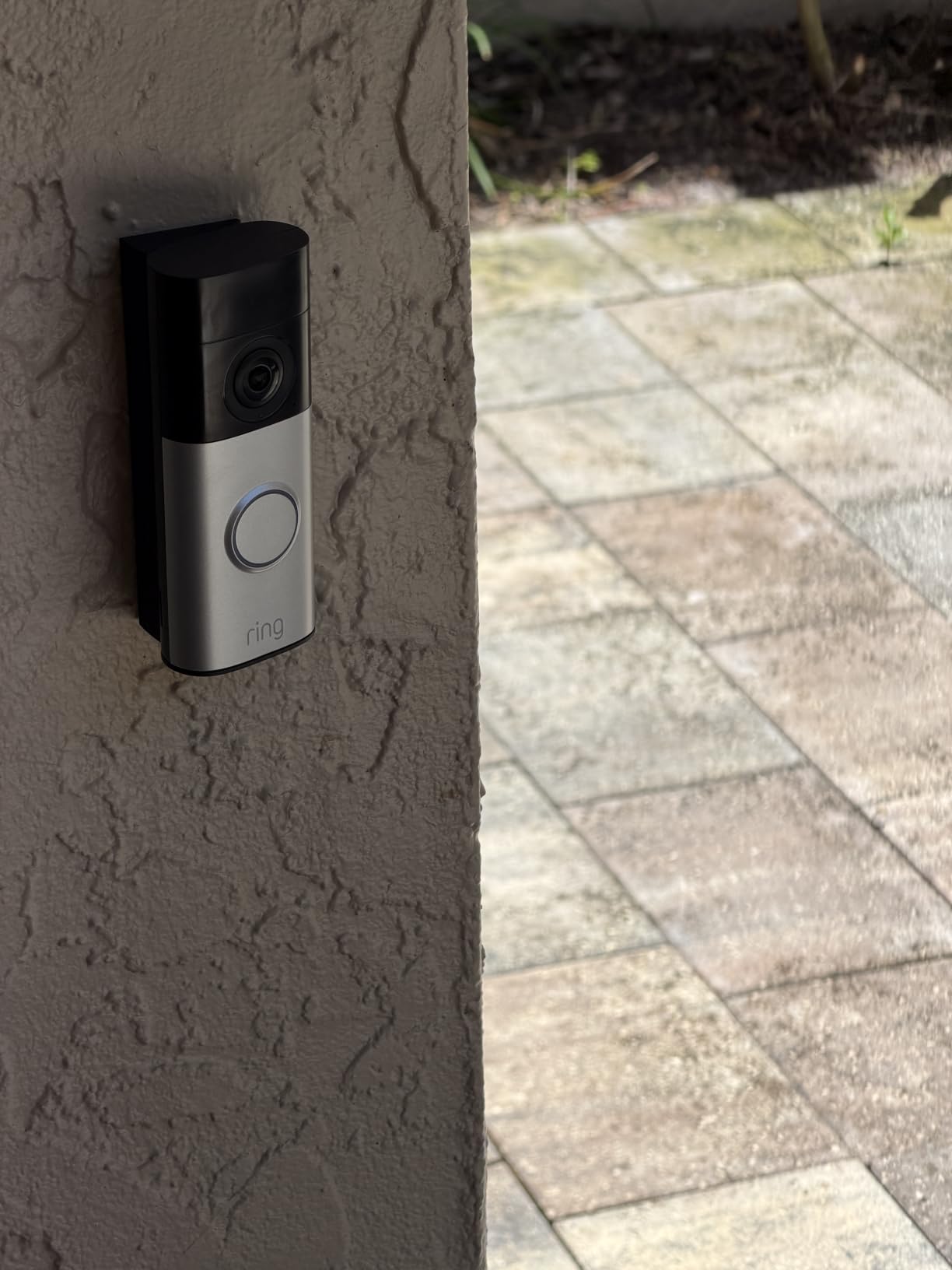 Ring Wired Doorbell (newest model), Wide-Angle Retinal 2K, up to 6x Enhanced Zoom, pair with Alexa or Ring Chime for in-home alerts, Speckled Gray customer photo 1