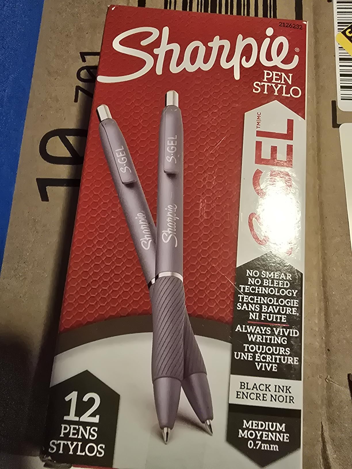 Sharpie S-Gel Gel Pens, Medium Point (0.7mm), Assorted Fashion Barrels, Black Ink, 12 Count customer photo 1