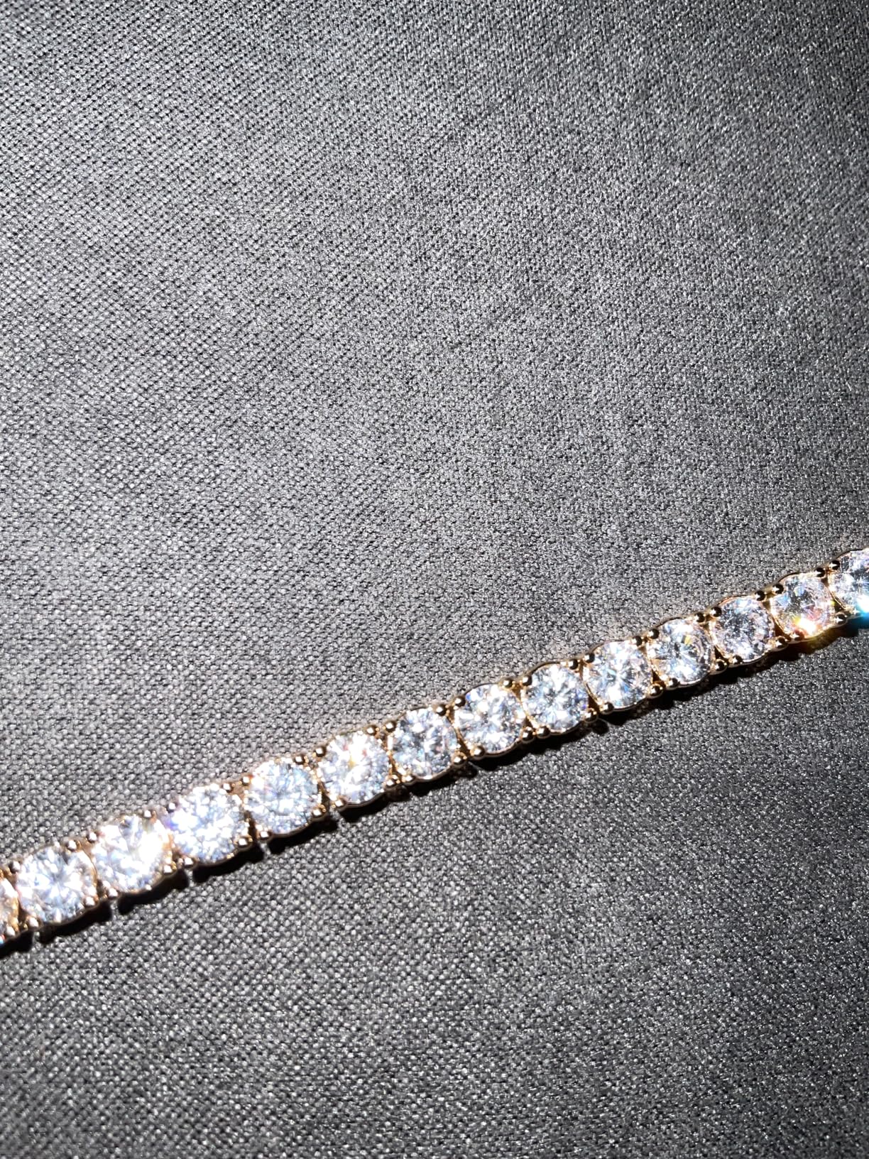 Handmade Tennis Bracelet for Women, White Gold Plated, 12.96 CTTW Italian 5A Cubic Zirconia, Hypoallergenic, Adjustable 6-7.5 Inch Jewelry Gift Anniversary, Birthday, Valentine's Day customer photo 2