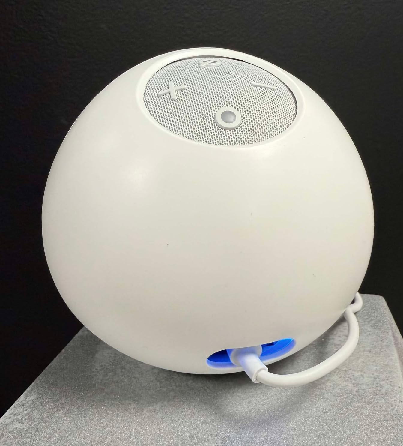 Echo Dot Bundle: Includes Echo Dot (5th Gen, newest model) | Glacier White and Limited Edition, Disney Tim Burton's The Nightmare Before Christmas Sally Stand customer photo 1