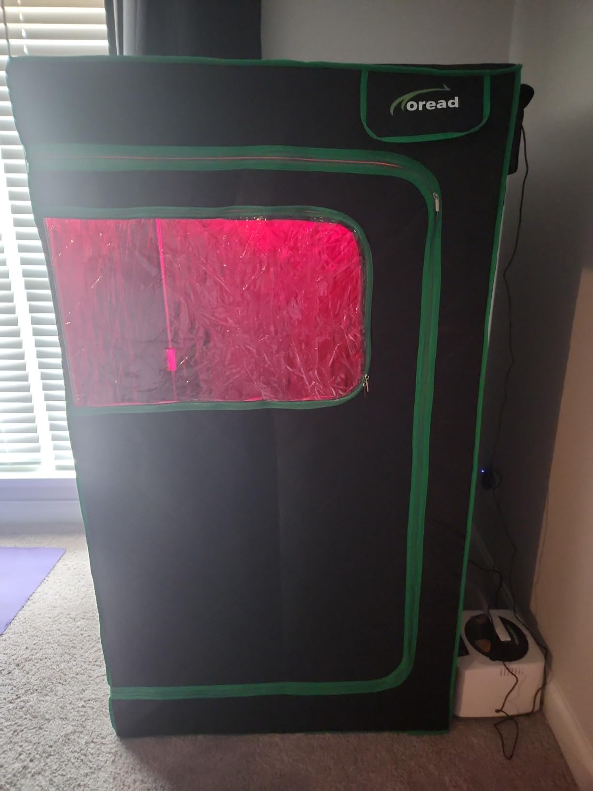 TOREAD Red Light Infrared Sauna with Red Light Therapy for Home, Portable Red Light Steam Sauna with 3L 1200W Steamer, Adjustable Temperature, Timer Setting, Remote Control, 35.4 * 35.4 * 63