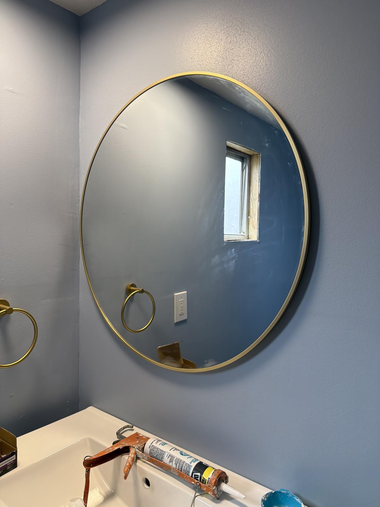 Arched Wall Mirror 36x24 Inch Gold Bathroom Vanity Mirror with Metal Frame, Modern Arch Mirror for Bedroom, Living Room, Entryway, Wall Mounted Decorative Mirror customer photo 2