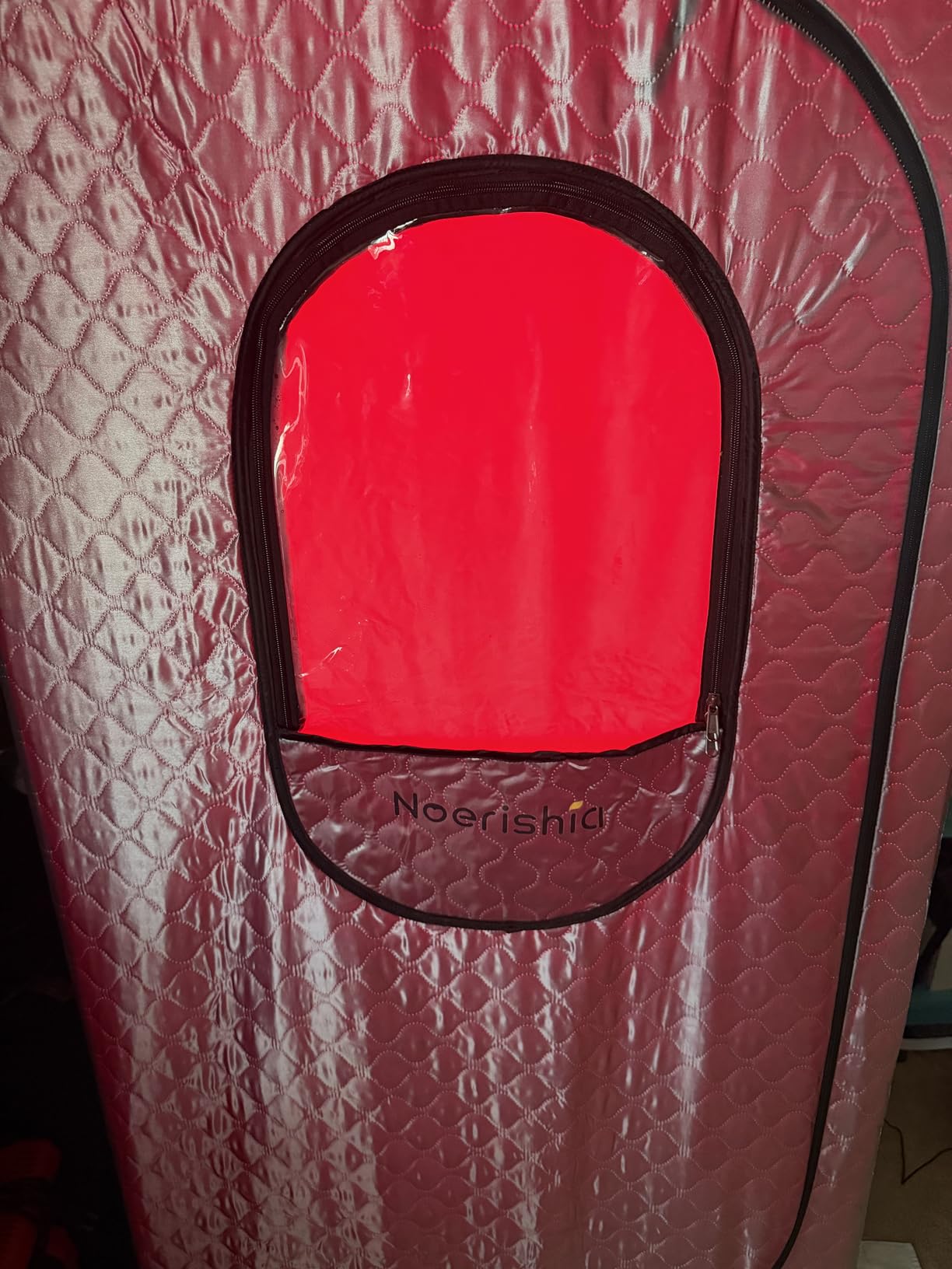 Portable Infrared Sauna Box for Home, Steam Sauna Tent with 660nm & 850nm Red Light Therapy, 3L 1200W Steamer, Oversized Folding Chair, 9 Heat Levels & 99-Min Timer for Home Spa Relaxation customer photo 1
