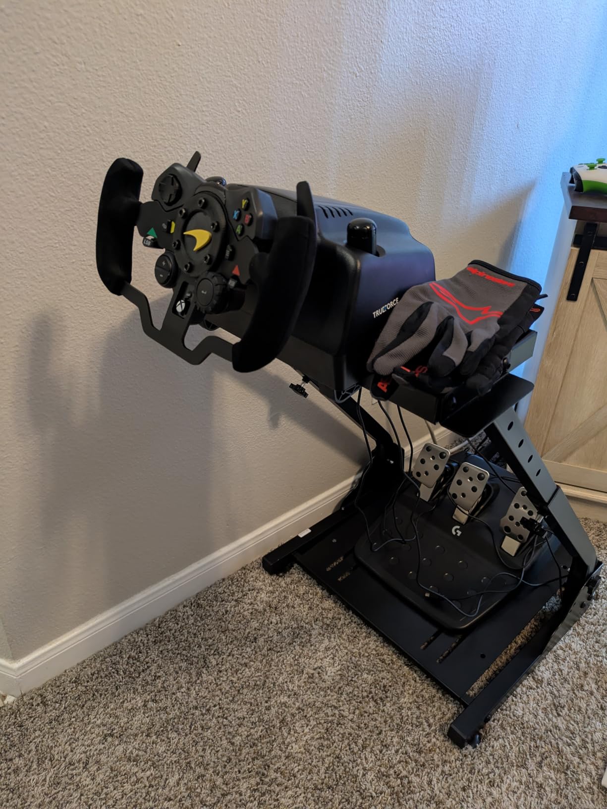 VEVOR Racing Wheel Stand, Adjustable & Foldable Simulator Stand for Logitech G29 G27 G920 G923, Thrustmaster T300RS T300GT T248 TS-PC TSXW Gaming Cockpit,Pedals Simulator NOT Included customer photo 1