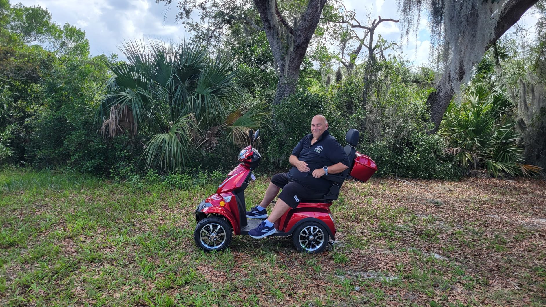 Heavy Duty Electric Mobility Scooter: Adults Seniors 1000W All Terrain 4 Wheel Powered Scooter - 500lbs Capacity, Travel 25-32 Miles Range, 15mph Fast Speed w/Safety Belt/USB Charger/Basket/Cover customer photo 1