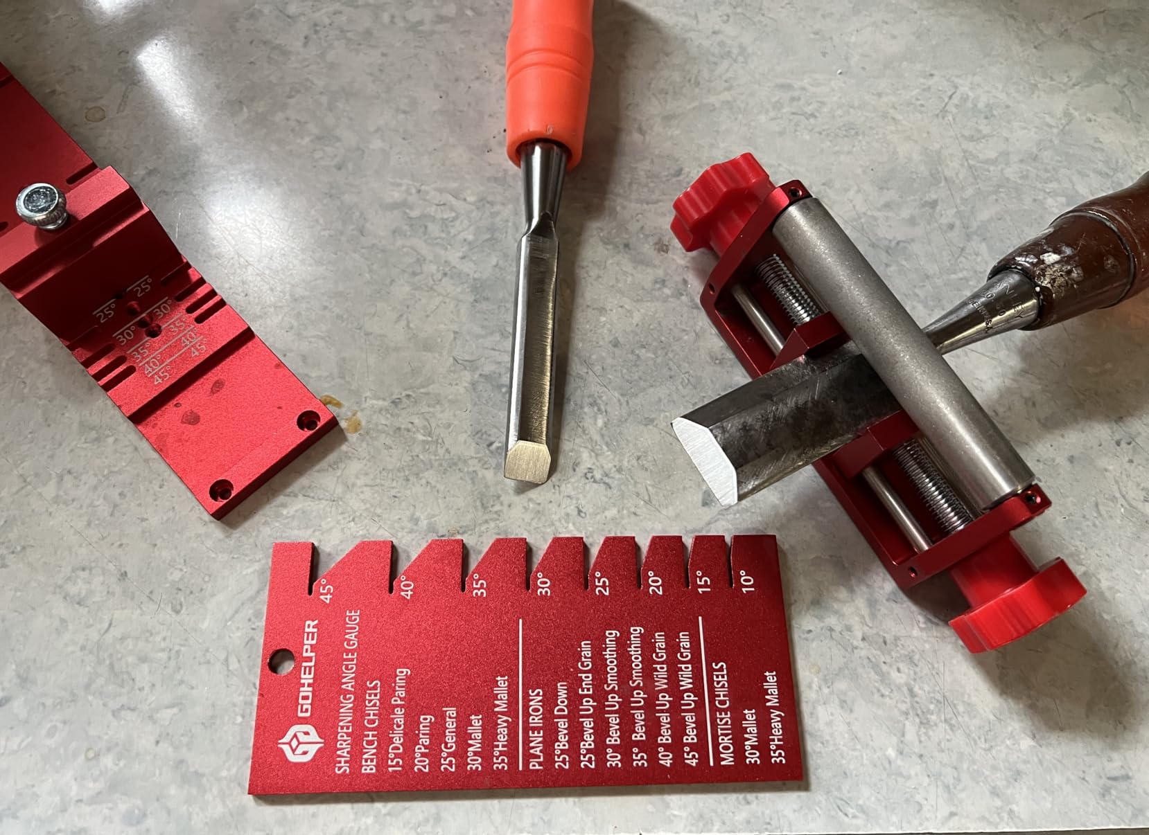 Chisel Sharpening Jig, Wood Honing Guide for Chisels and Planes Width 0.1