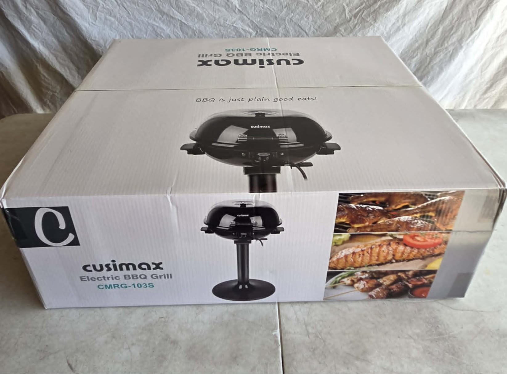 Electric Grill, CUSIMAX Electric Indoor/Outdoor Grill, 1600W Portable BBQ with Lid for Indoor and Outdoor Use, Adjustable Heat, Removable Stand Grill for Cookouts, BBQ Gatherings, Small Spaces customer photo 2