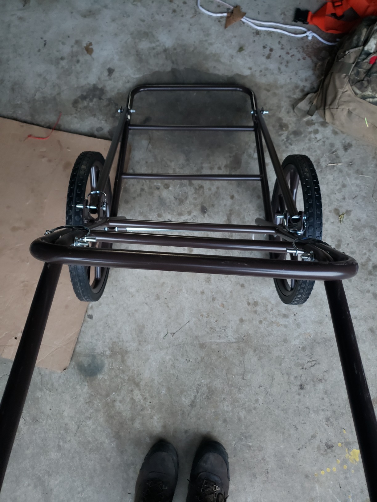 GYMAX Deer Cart, 550 lbs Folding Game Carts with Polyester Liner, 20