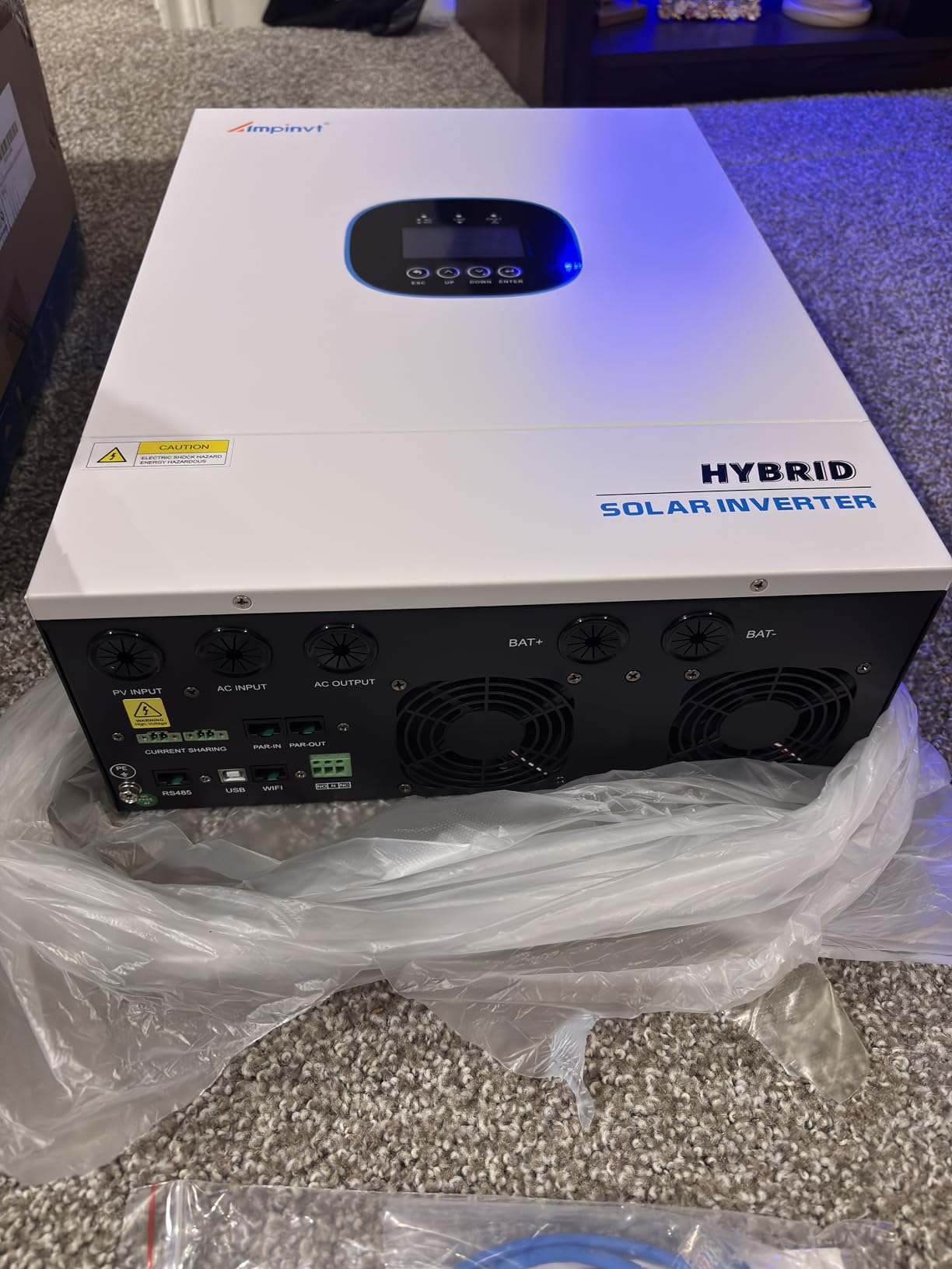 Ampinvt Solar Inverter 5000 Watt 48V to 120V, inbuilt 100A MPPT Solar Charger, Max PV Input 5500W 500Vdc, Off Grid Pure Sine Wave Inverter Support up to 6 in Parallel for Lead Acid Lithium Battery customer photo 2