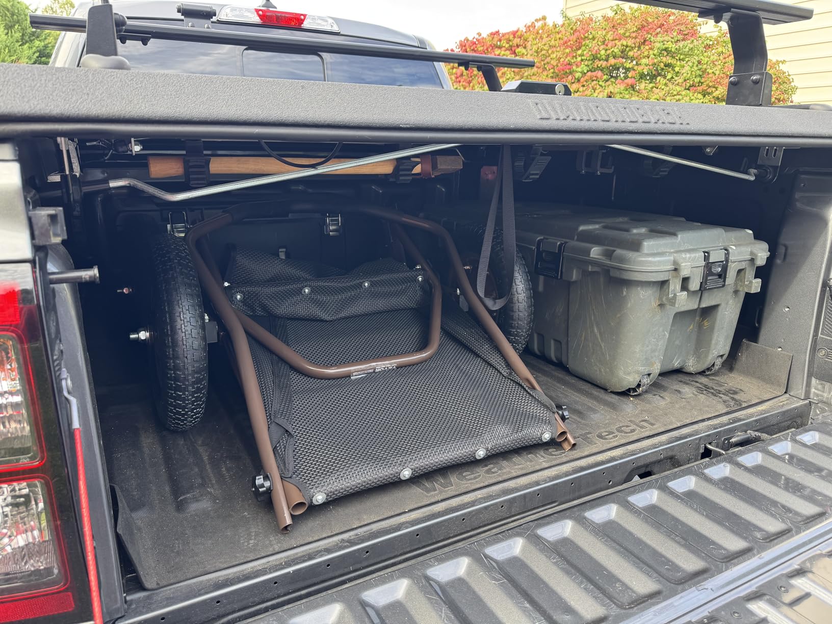 VEVOR Game Carts for Hunting, 500LBS Deer Cart Game Hauler, Heavy-Duty Crawler Cart, All-Terrain Folding Deer Hauling with Shock-Absorbing Tires, Utility Gear Dolly for Hunting Fishing Hiking customer photo 1