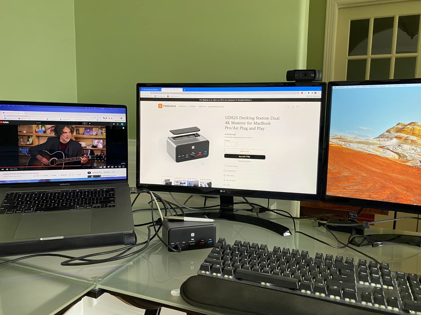 TobenONE 18 in 1 Laptop Docking Station 3 Monitors, Triple 4K Display with 3 HDMI, 9 USB Ports, Gigabit Ethernet, PD3.0, for Windows/Dell/Lenovo/HP/Thinkpad Laptops (No Power Adapter) customer photo 2