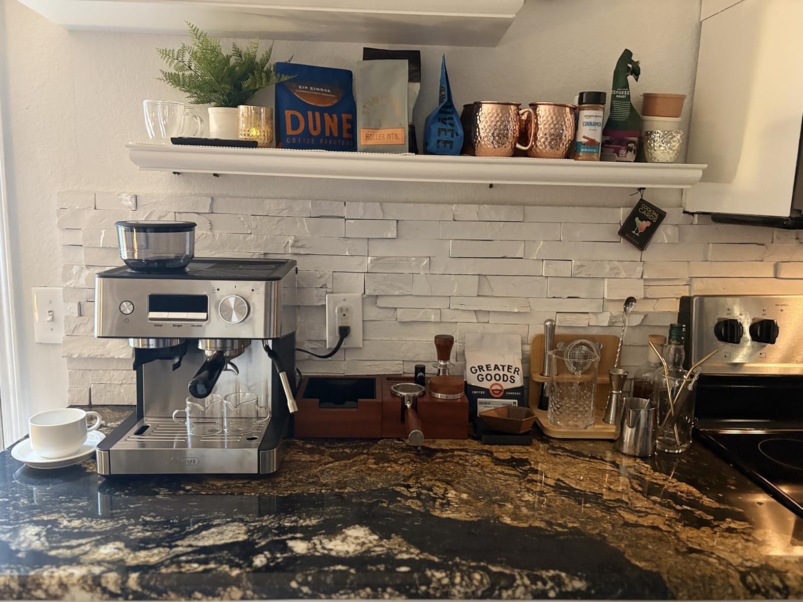 Gevi Dual Boiler Espresso Machine with Built-in Grinder, 58mm Commercial Portafilter, Barista Steam Wand, 31 Grind Settings, Stainless Steel, for Home Barista Use, Sterling Silver customer photo 2
