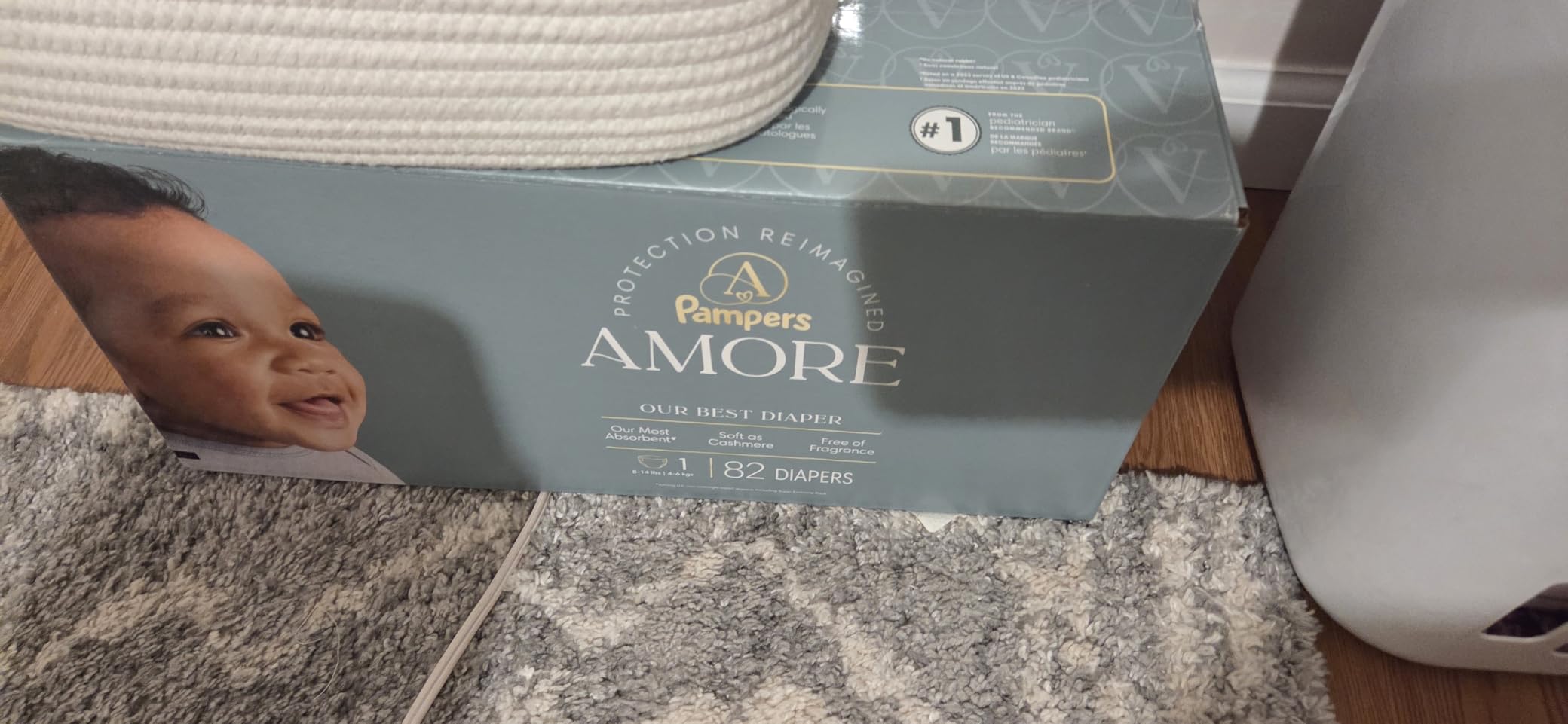 Pampers Amore, Size 0 (up to 10 lbs), 76 Count, Our Best Diaper - Hypoallergenic & Fragrance Free, Up to 100% Leakproof, Soft as Cashmere customer photo 2
