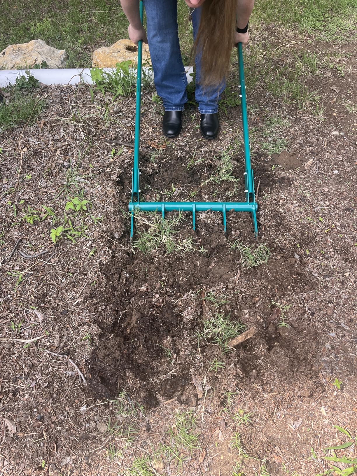 VVOKGO Broadfork Garden Tool with 11.8
