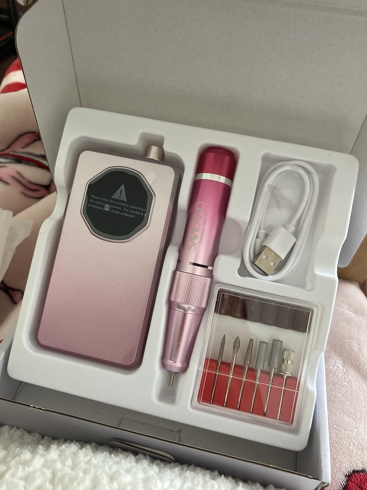 SAVILAND 2026 Nail Drill Professional: 40000RPM Electric Nail Drill 30S Fast Removal for Acrylic Nails Low Noise Electric Nail File Long-Lasting Manicure Pedicure Mobile Tech & Salon (Gradient Purple) customer photo 2