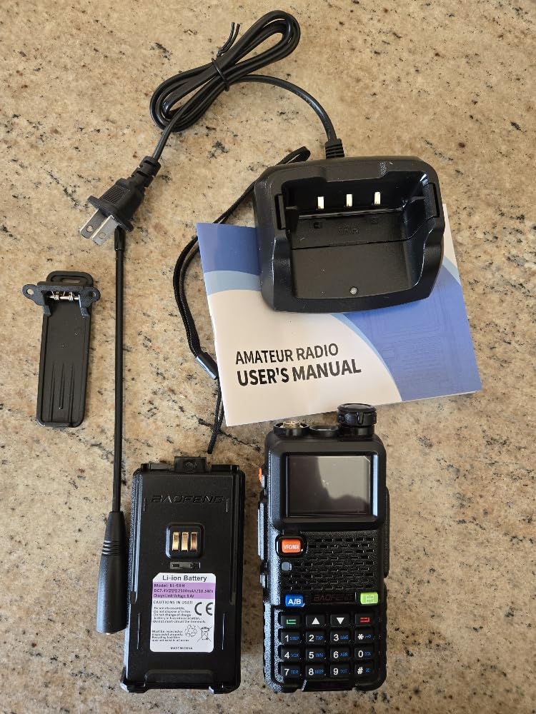 Baofeng Radio UV-5RM Ham Radio Handheld UV5R Walkie Talkies Long Range with NOAA Weather | Rechargeable | Programming Cable & Earpiece | 999 Channels for Emergency, Survival, Hunting, Camping (2 Pack) customer photo 2