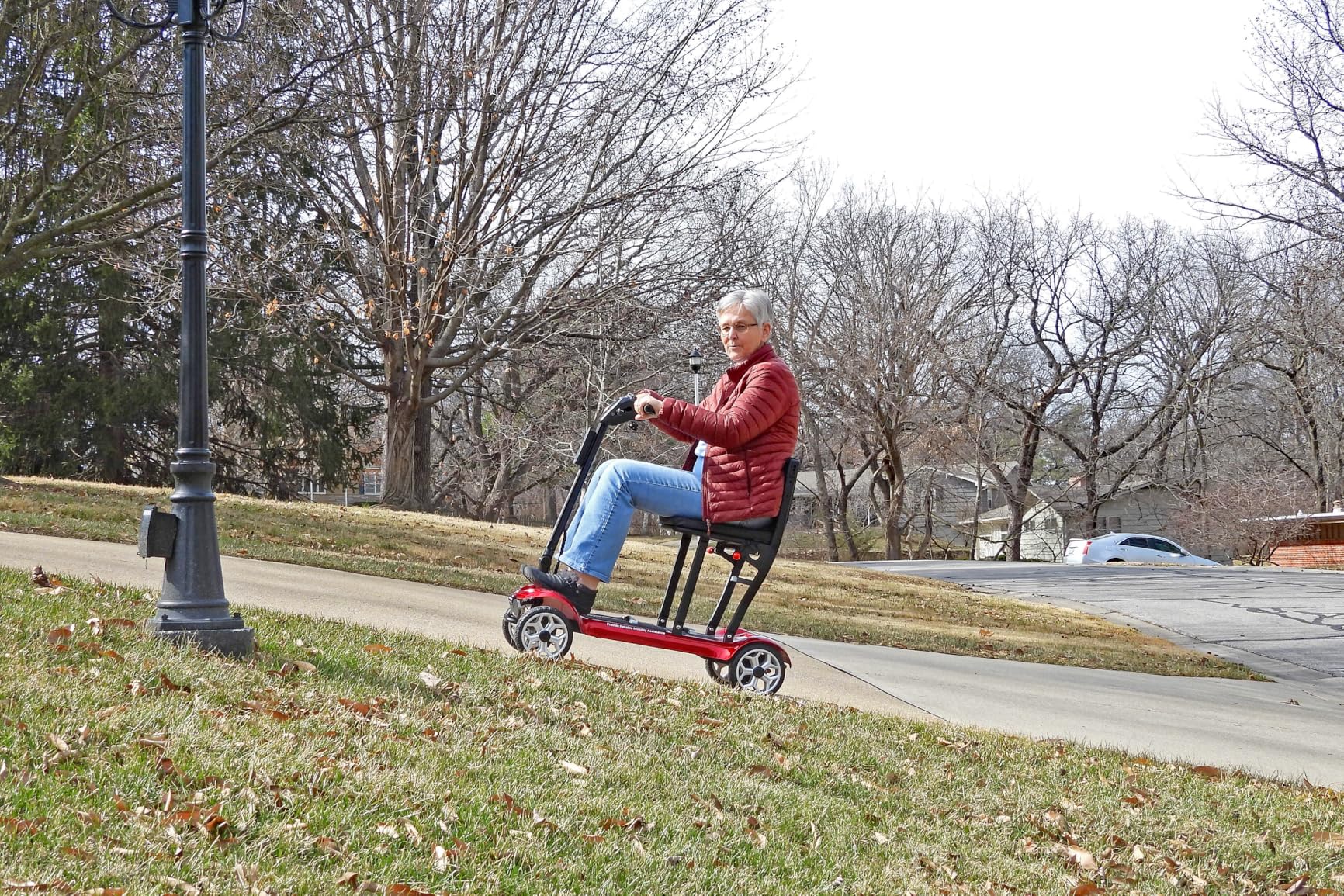 Aotedor Ultra Lightweight Mobility Scooter for Adults, 36 lbs Foldable Electric Scooter with Dual Lithium Batteries, 22 Miles Range Portable Travel Scooter for Seniors, Airline Compliant customer photo 1