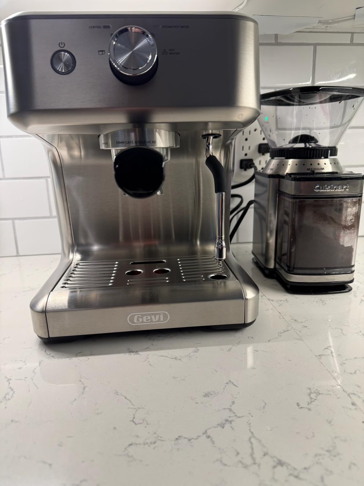 Gevi EzBru 1000 58mm Commercial Espresso Machine | PID & NTC Temp Control, 4 Adjustable Shot/Temp, Powerful Steam Wand & Barista Kit for Home & Café customer photo 1