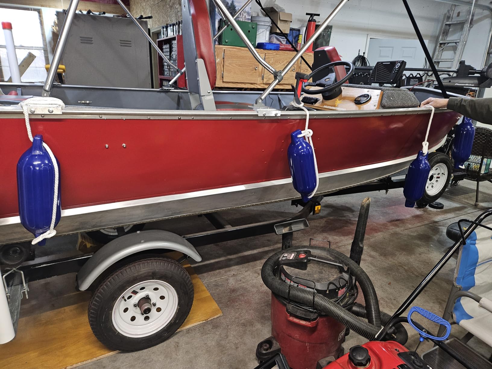 OCEANBROAD Boat Fenders 4 Pack, Inflatable Ribbed Boat Bumpers for Docking with 4 Ropes, Pump & Needles, PVC Fenders, Reinforced Dual Eyelets for Vertical/Horizontal Hanging, UV Resistant customer photo 2